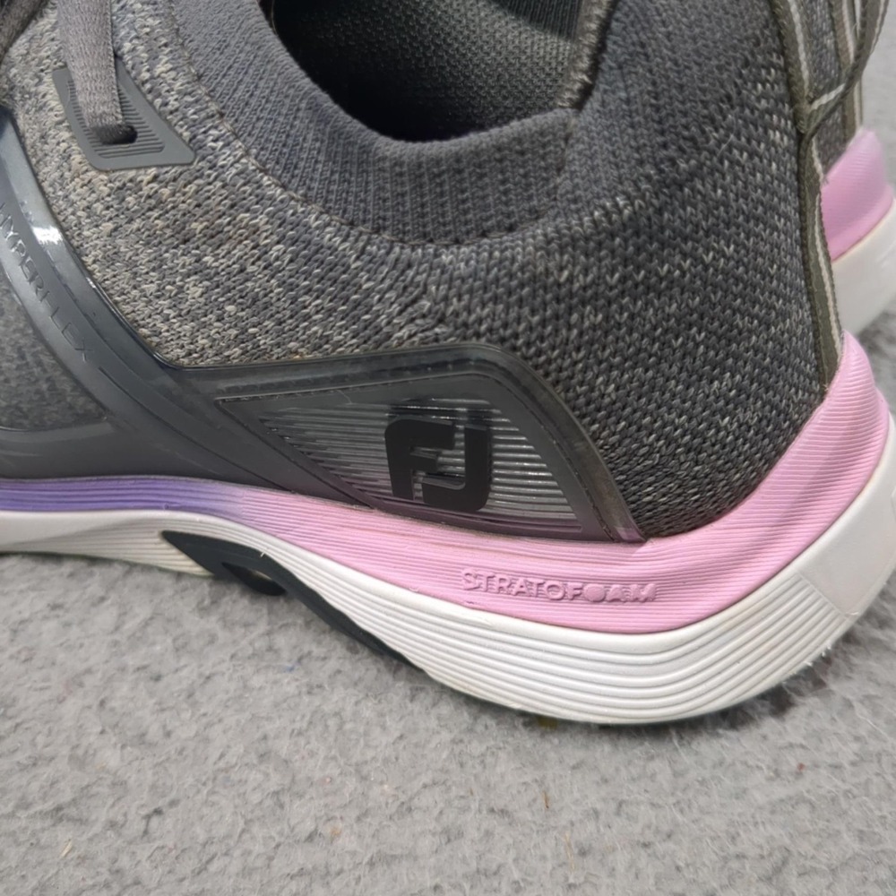 FootJoy HyperFlex Golf Shoes Womens Size 9 Gray Purple Mesh STRATOFOAM 98168 - Picture 16 of 16